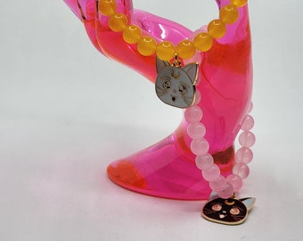 Luna Artemis Natural Crystal Bead Charm Bracelet | Sailor Moon Inspired