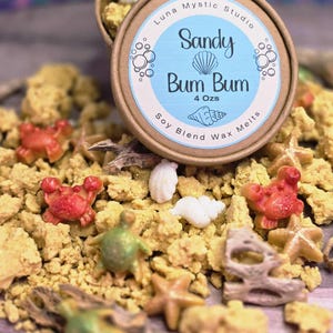 Sandy Bum Bum Beachy Bliss Wax Melt Crumbles - Tropical Escape Fragrance Gifts for Her House Warming