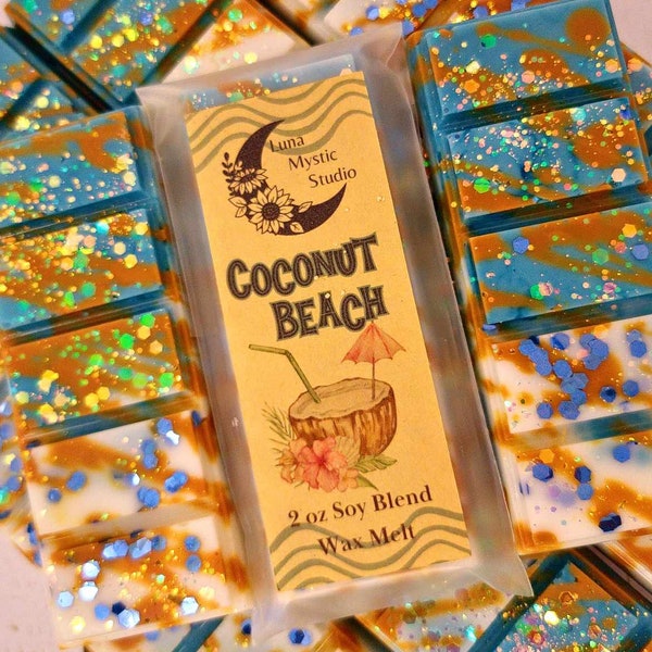 Coconut Beach Wax Melts: Exotic Tropical Coconut Scent