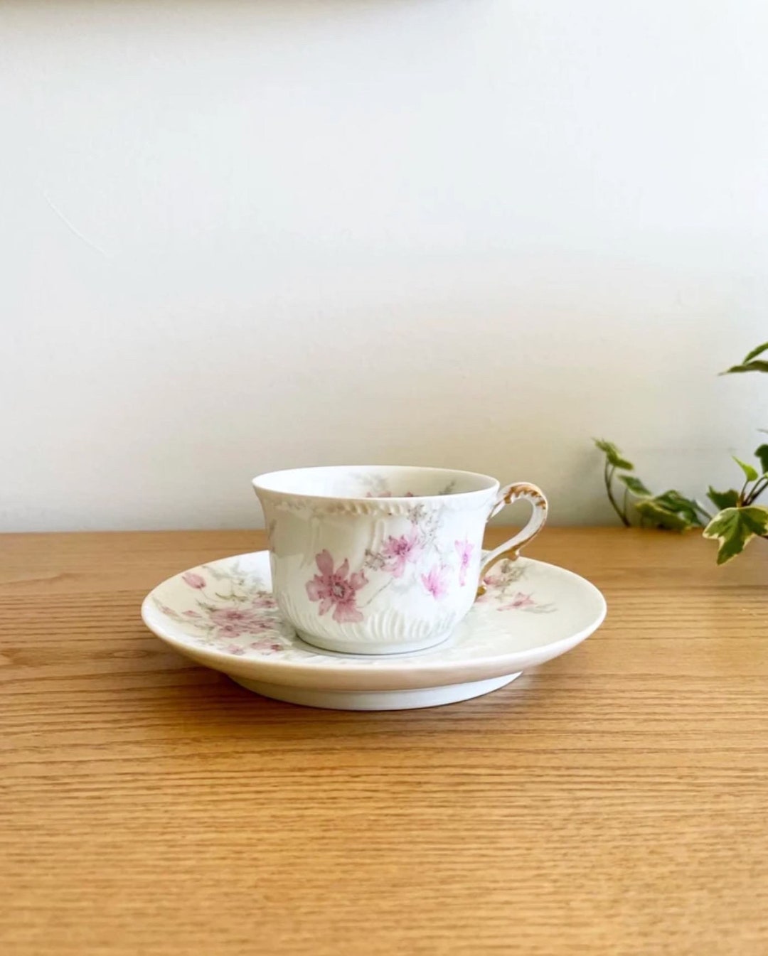 1941 C.H. Field Haviland Limoges Bone China White Teacup and Saucer ...