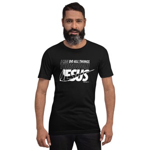 I Can Do All Things Through Jesus Unisex t-shirt Jesus Christ, Christian Sports Design, Funny Saying Just do It Quote, Religion, Faith,
