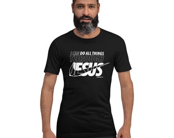 Camiseta "Todo lo puedo en Cristo": Diseño deportivo cristiano