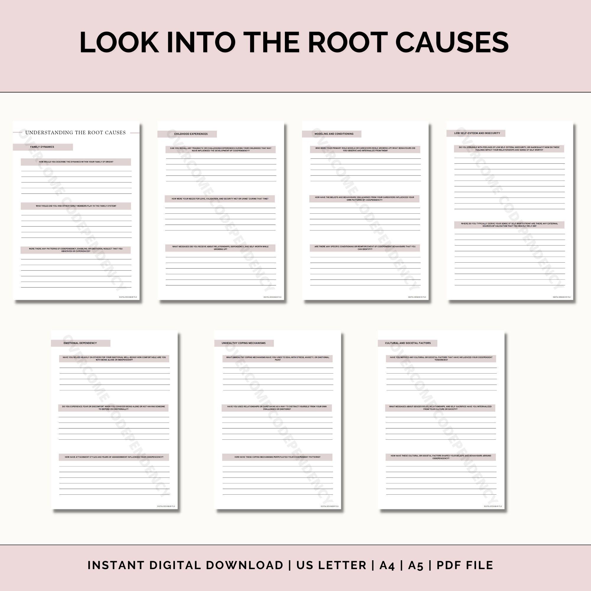 Overcoming Codependency Worksheets.pdf Overcome Codependency Workbook, Codependency Worksheet, Codependency ...
