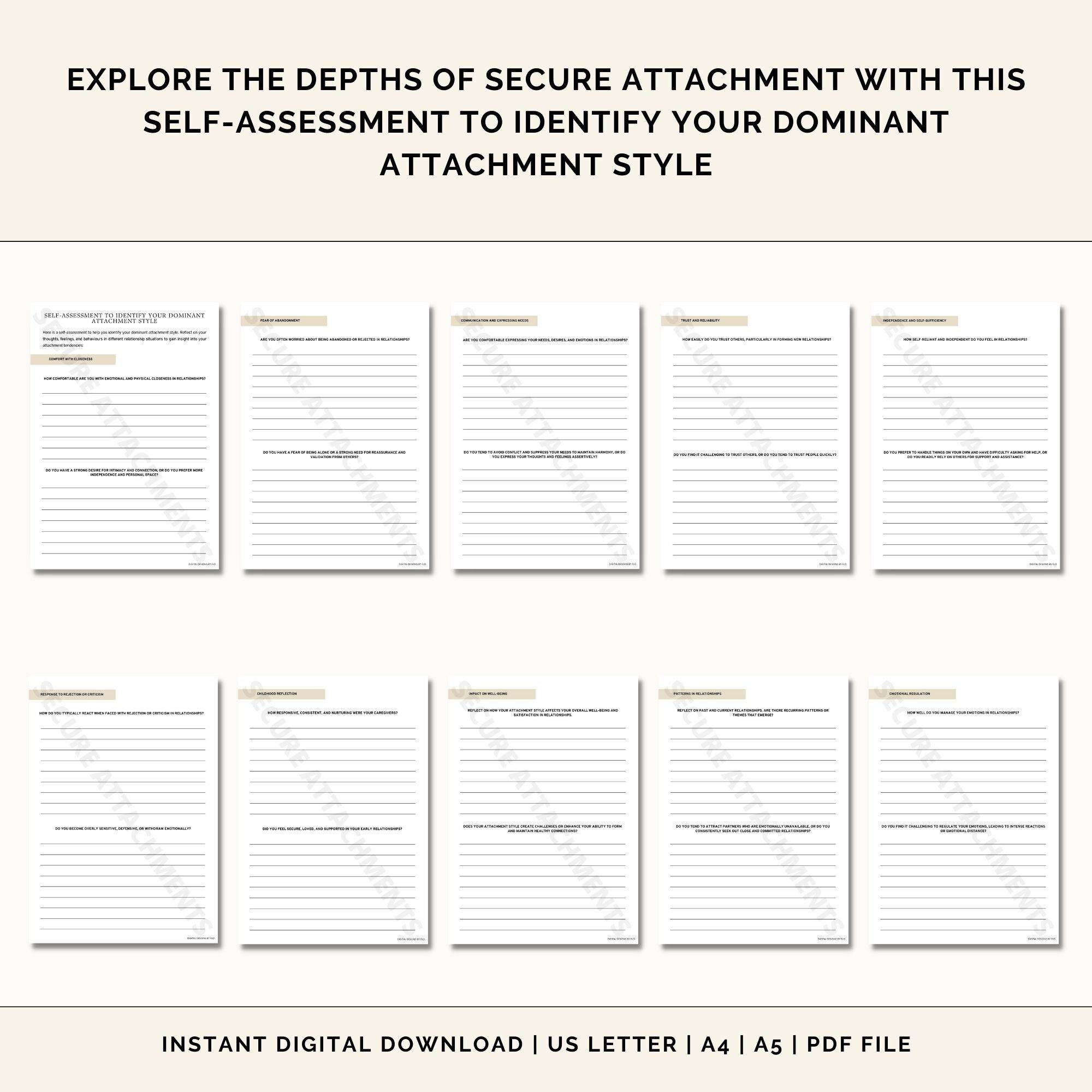 Attachment Theory Therapy Workbook, Soothe Your Attachment Wounds, Self ...