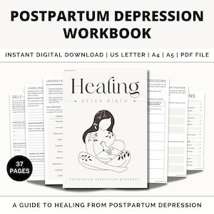 Postpartum Depression Journal, PPD Coping, Postpartum Recovery, Parenting Workbook, Psychoeducation, Postpartum Worksheet, Pregnancy, Doulas