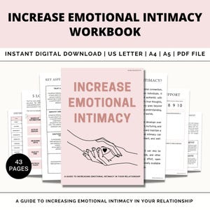 Emotional Intimacy Workbook, Relationship Intimacy Therapy, Couples Counselling, Relationship Therapy Worksheets,  Breakdown Worksheets, PDF