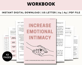 Emotional Intimacy Workbook, Relationship Intimacy Therapy, Couples Counselling, Relationship Therapy Worksheets,  Breakdown Worksheets, PDF