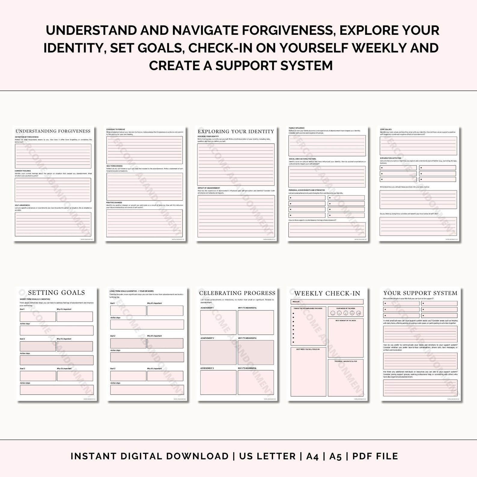 Abandonment Workbook, Attachment Styles, Inner Child Healing, Childhood ...