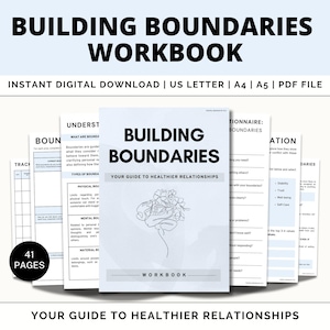 Boundaries Worksheets, Personal Boundary Setting Workbook, Therapy Worksheets, Triggers And Boundary Violations, Social Circles, Self-Care