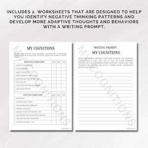 Objective Thinking Patterns Worksheet.pdf Cognitive Behavioural Therapy Worksheets, Thought Challenging ...
