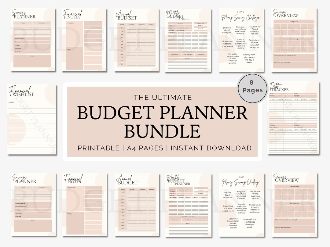 Budget Planner Printable, Finance Tracker, Printable Budget, Financial ...