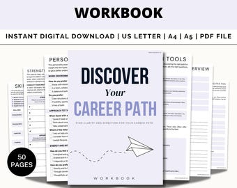 Career Workbook, Changing Careers, Resume Builder, Cover Letter, Processing Change, Personal Growth, Career Planner, Job Search Planning
