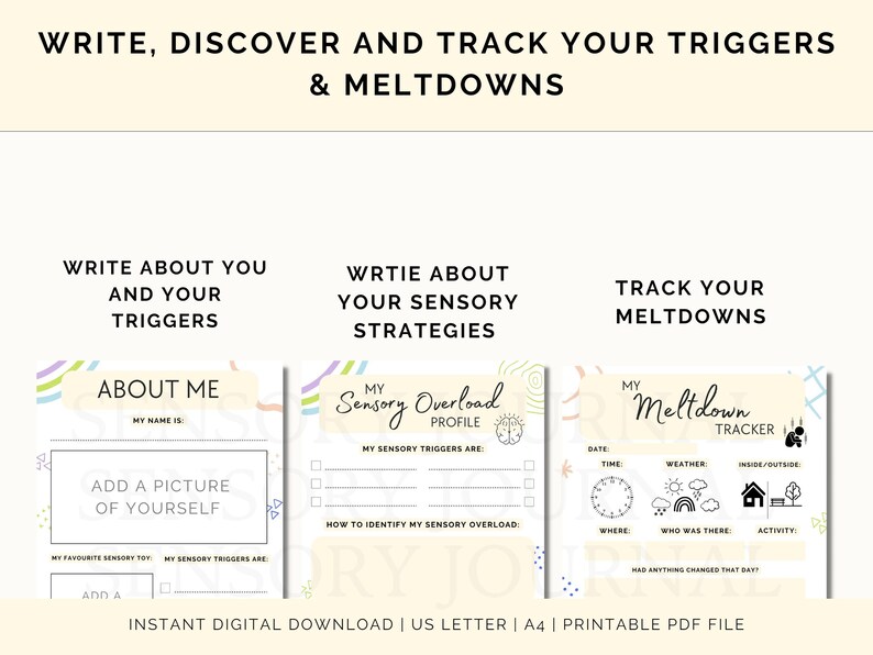 Sensory Profile Sensory Autism Autism Download Sensory Etsy