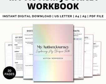 Workbook For Autism, Autism Worksheets, Autism Journal, Sensory Journal, Autism Awareness, Autism Resources, Autism Printable, ASD, PDF