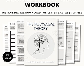 The Polyvagal Theory Workbook, Nervous System Healing, Trauma, Self-Regulation, Vagus Nerve, Coping Skills, Somatic Therapy, CPTSD, PTSD