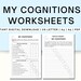 Cognitive Behavioural Therapy Worksheets, Thought Challenging ...