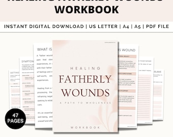 Healing Fatherly Wounds Worksheets, Inner Child Healing, Therapy Resources, Inner Critic, Childhood Trauma, Absent Parent Journal, Printable