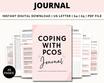 Printable PCOS Journal, PCOS Symptoms Tracker, Self Care Planner, Period Tracker, Pregnancy and Fertility, Meal Planner, Chronic Illness