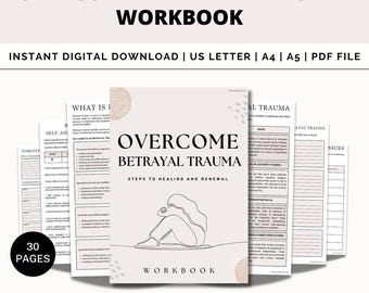 Betrayal Trauma Workbook Printable, Trauma Healing Journal, Therapy Worksheets, Relationship Breakup, Mental Health, Self Care Journal, PDF