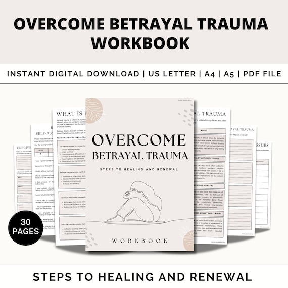 Betrayal Trauma Workbook Printable, Trauma Healing Journal, Therapy Worksheets, Relationship Breakup, Mental Health, Self Care Journal, PDF