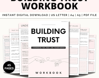 Quaderno di lavoro per costruire la fiducia, diario di relazioni e crescita personale, esercizi di auto-scoperta, comunicazione, vulnerabilità e costruzione della fiducia
