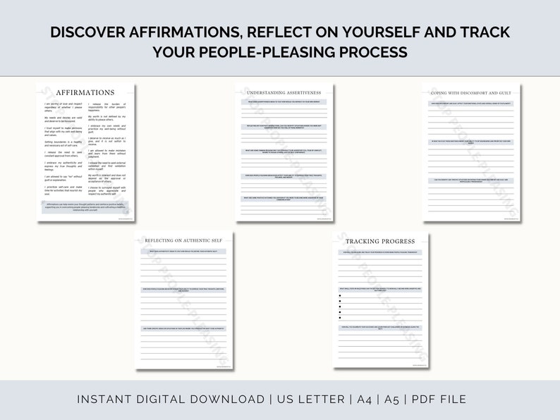 People Pleasing Workbook Printable, Self-love Workbook, Self-awareness ...