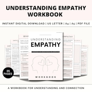 Arbeitsbuch für Empathie-Aktivitäten, Aufbau von Beziehungen, Entwicklung von Empathiefähigkeiten, emotionale Intelligenz, Selbstmitgefühl, soziales Bewusstsein, PDF