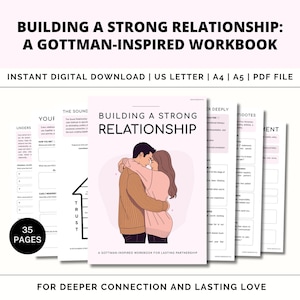 Parterapi-arbetsblad, Gottman-metoden, Äktenskapsrådgivning, Bygga förtroende, Konfliktlösning, Paraktiviteter, Relationsguide