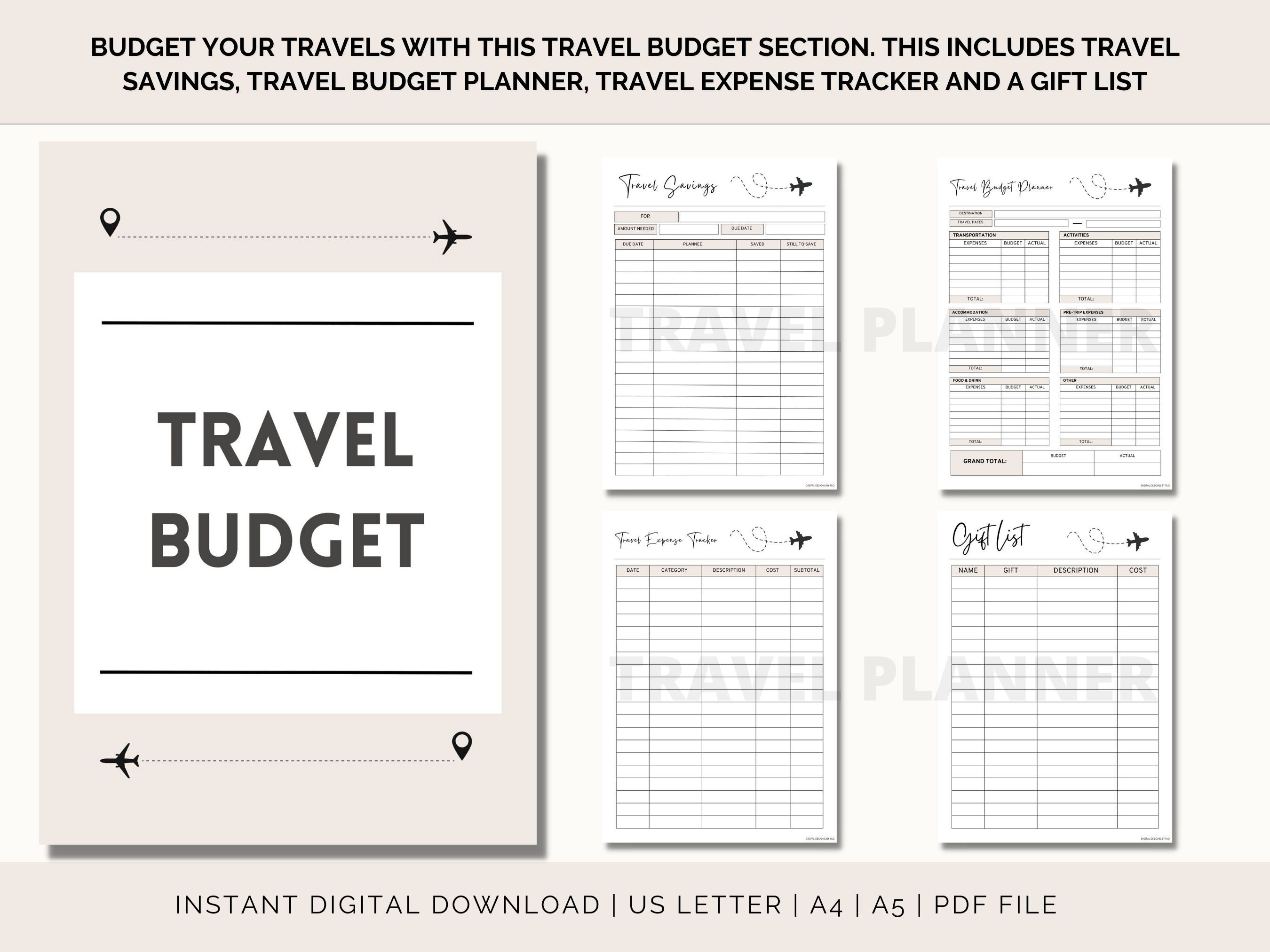 Ultimate Travel Planner Printable, Trip Itinerary, Packing List, Travel ...