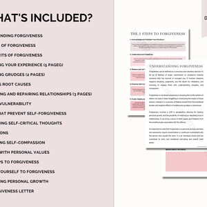 Forgiveness Workbook Printable Forgiveness Worksheet - Etsy