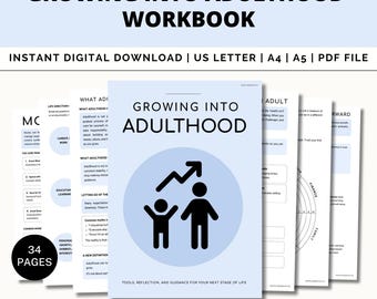 Growing Into Adulthood, Career Planning, Personal Growth, Teen Confidence, Life Skills, Goal Setting, Self Reflection, Self-Discovery, PDF