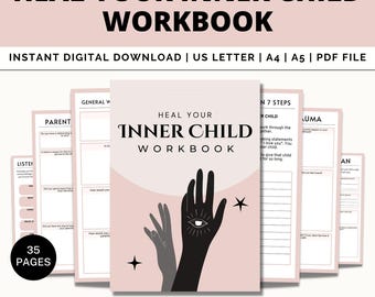 Inner Child Workbook Printable, Inner Child Healing, Therapy Resources, Shadow Work, Inner Critic, Childhood Trauma, Self Care Journal, PDF
