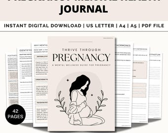 Pregnancy Journal, Pregnancy Mental Health, Postpartum Depression, Self-Care & Emotional Wellness for Moms-to-Be, Motherhood Workbook, CBT
