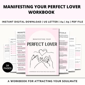 Manifesting Your Perfect Lover Workbook, Dating Workbook, Relationship Therapy, Relationship Processing, Breakdown Worksheets, Intimacy, PDF