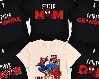 Custom Family Spider Shirt,Family Matching Shirts, Spider Dad Sweatshirt,Hoodie, Spider Mom Shirts, Marvell Family Tee,Spiderman Family Tee