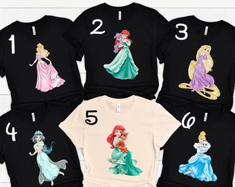 Personalized Princess Shirts, Custom Princess Kids Shirt, Cinderella Birthday Shirt, Princess Birthday Shirts, Matching Disney TShirt