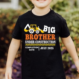 Big Brother Tshirt, Big Brother Shirt, Big Brother Digger Bodysuit, Big Brother Under Construction, Pregnancy Announcement