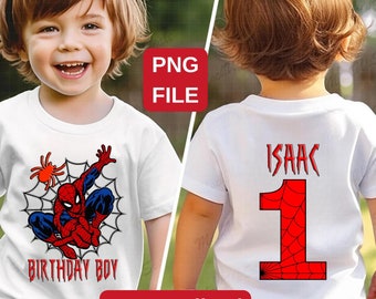Família do Homem-Aranha personalizada em PNG: Design de festa personalizado (download digital)