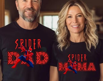 Personalized Spider Family Birthday T-Shirts and Sweatshirts: Matching Superhero Tees, Custom Name Tee
