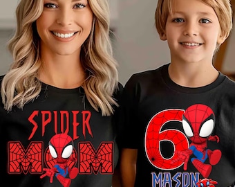 Custom Family Spider Birthday Shirt: Matching Spidey Tee, Spider Name
