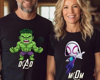 Personalized Superhero Birthday Family Matching Shirts, Custom Name Marvel Tee, Avengers,Gift for Grandma,Mom,Sister,Dad
