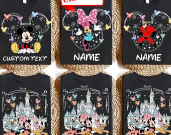 Personalized DisneyLAND California All Disney Characters Shirts: Family Trip Matching Tees, Vacation Group Party, Sweatshirt