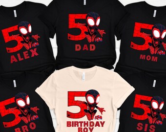 Custom Family Spider Shirt,Spider Spin, Family Matching Shirts, Spider Dad, Spider Mom Shirts, Birthday Family Party,Spiderman Family Tee