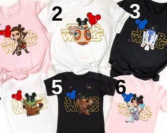 Disney Star Wars Character Shirt, Star Wars Mickey Balloon Shirt, Disney Family T-Shirt,Star Wars Mickey Head Sweatshirt, Disneyland Shirts
