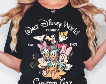 Retro Walt Disney World Florida Shirt,Sweatshirt,Walt Disney Shirt,Disneyworld Shirt,Disney Vacation Matching Shirt,Mickey And Friends Tee