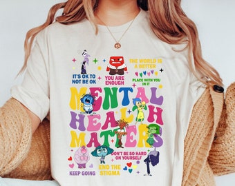 Mental Health Matters Shirt: Inside Out Characters Emotions Tee