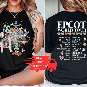 Epcot World Tour Shirt, Disney Epcot World Showcase Tee, Mickey Friends Spaceship Earth Top, Disney World Family Trip Matching Outfit