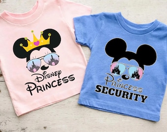 Disney Princes Shirt, Princess Security Shirt, Dad and Daughter Shirt, Boyfriend Security, Family Trip Shirt,Birthday Girl Gift