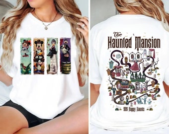 Vintage Haunted Mansion Map Shirt, Mickey & Friends Stretching Room Disney Trip Sweatshirt