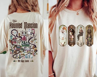 The Haunted Mansion Map Shirt, Gift for Mom Shirt, Retro The Haunted Mansion Map, Stretching Room Shirt, Disney Halloween Shirt Disney Trip